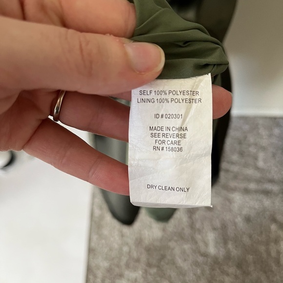 Birdy Grey Lisa Shiny Satin Cowl Neck Olive Green Long Dress in Women’s Size S - Picture 10 of 16